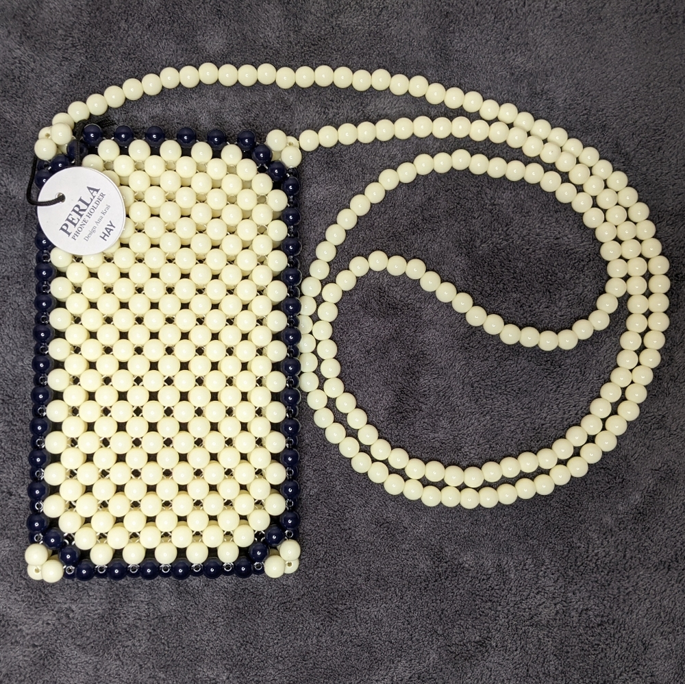 *RARE  Limited Run* Hay - Perla Ana Kras - Handmade Beaded Phone Holder